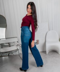 Alternative view of PANTALON STRAIGHT BLUE