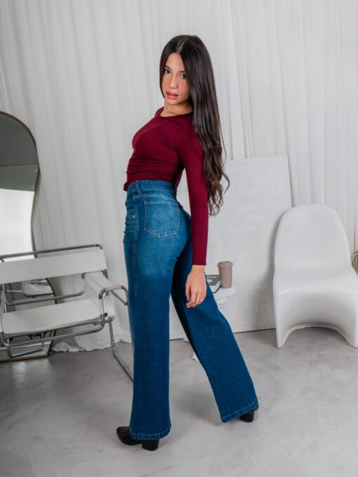 PANTALON STRAIGHT BLUE - Image 2