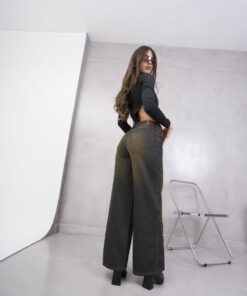 WIDE LEG DENISSE C TACH Y RECORTES RÍGIDO