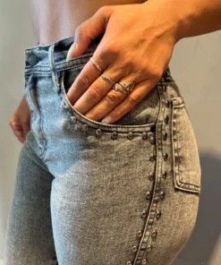 SKINNY  GRIS C/TACH ELASTIZADO