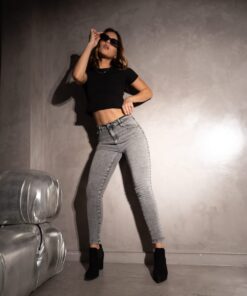 Skinny Gris Ctach Elastizado